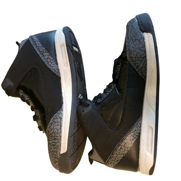 SHAQ Boys 4 Black/Grey Mid top lace up Athletic Shoe sneakers - Picture 6 of 9